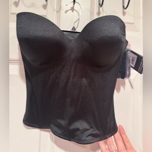 Dominique Black Strapless Bustier